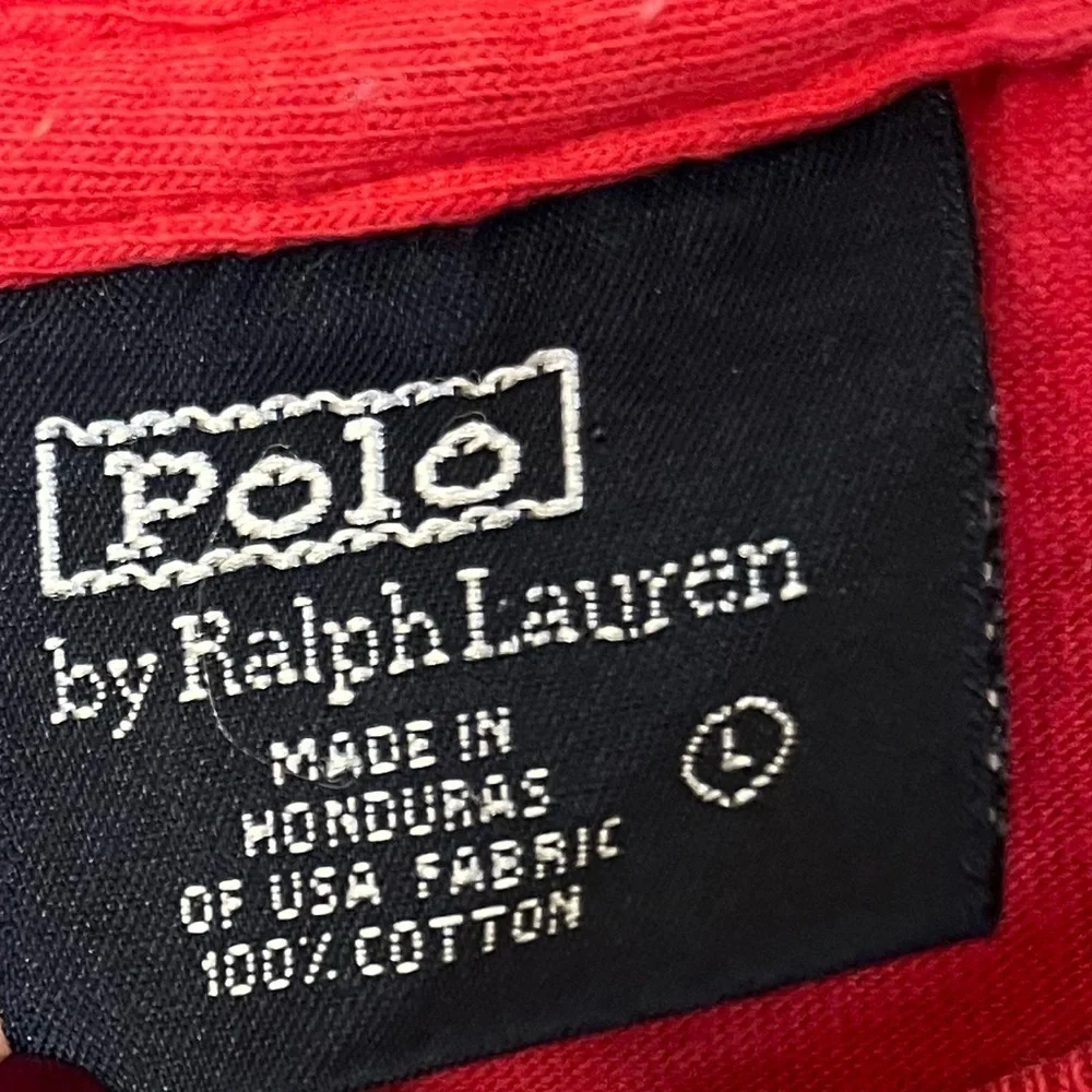 Polo Ralph Lauren Red Mens Long Sleeve T-Shirt Sz L
